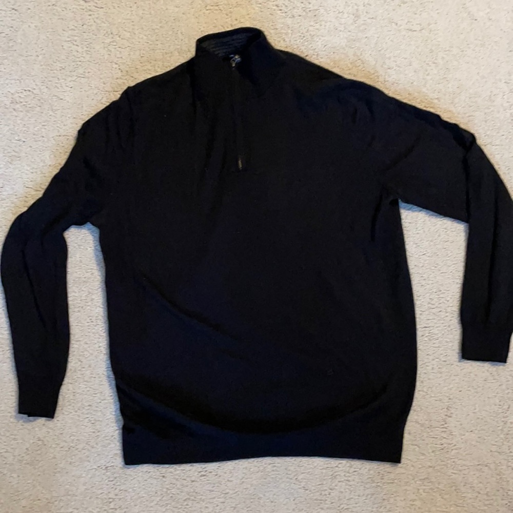 Men’s Quarter-zip black sweater